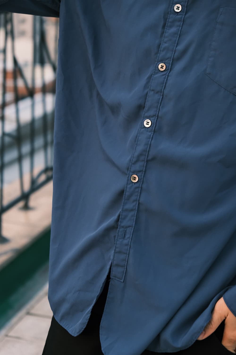 언더커버 블루 폴리셔츠 상품이미지6