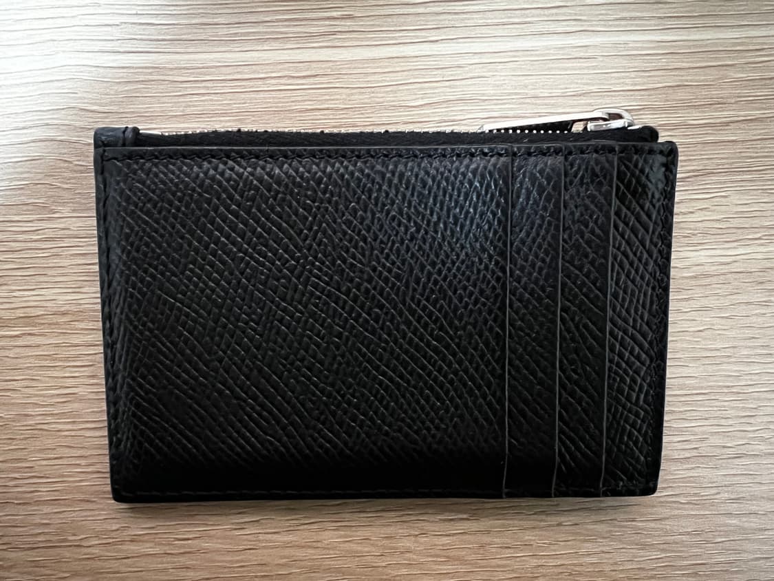 셀린느 그레인드 카프스킨 지퍼 카드 홀더 블랙 상품이미지2