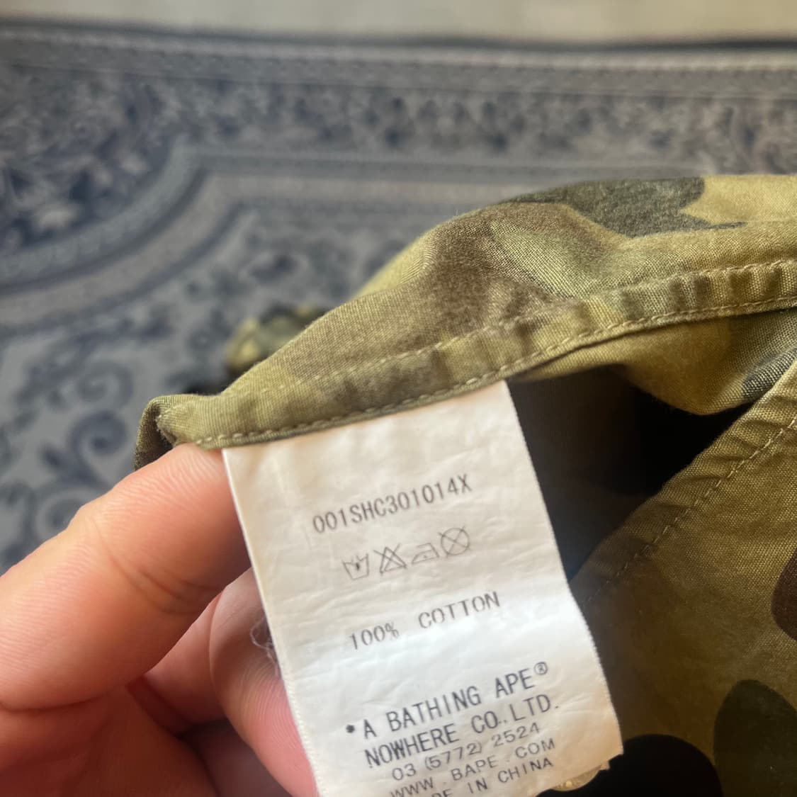 M 베이프 카모 원포켓 셔츠/W2485 상품이미지5