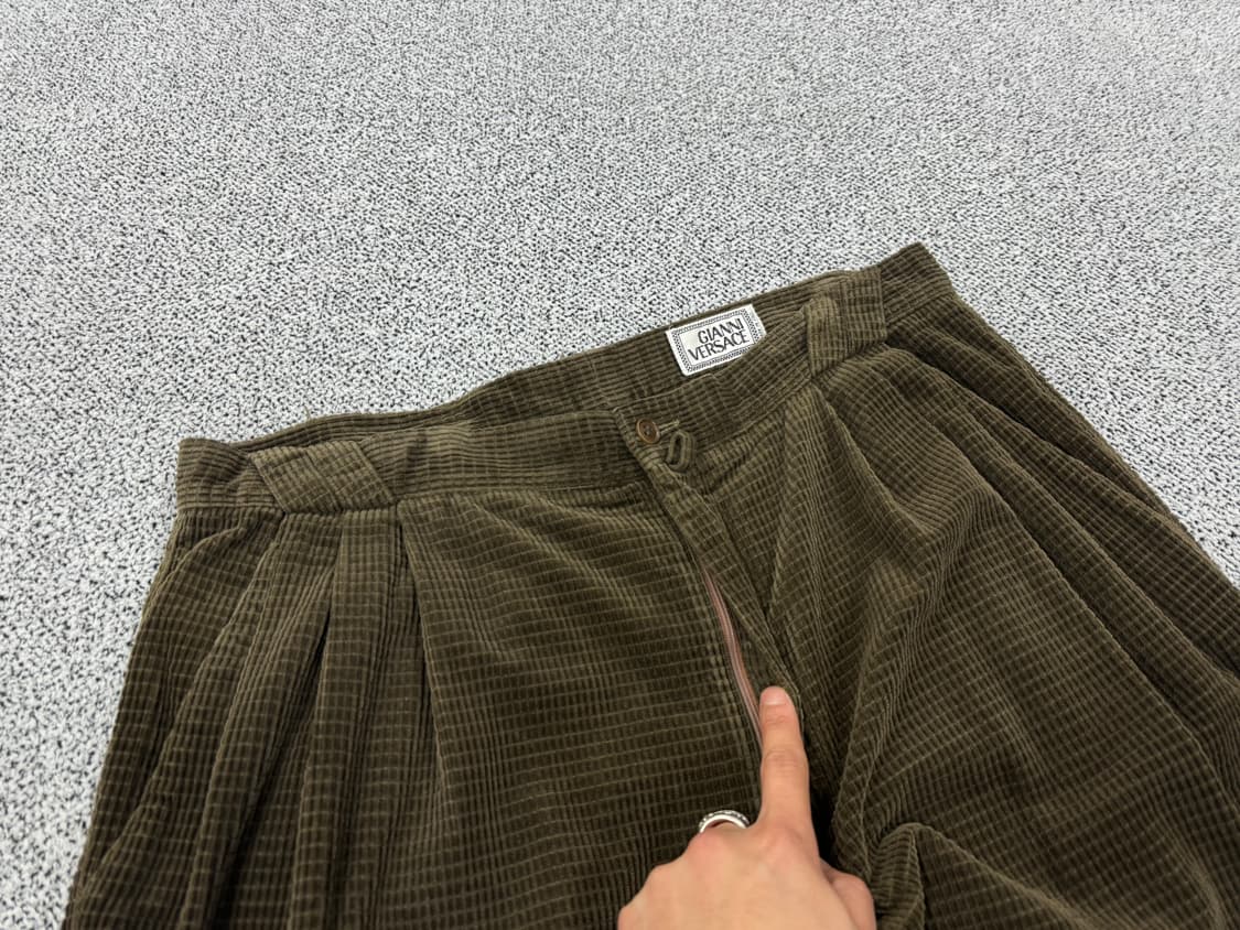 GIANNI VERSACE 90s 3턱 코듀로이 팬츠 상품이미지2