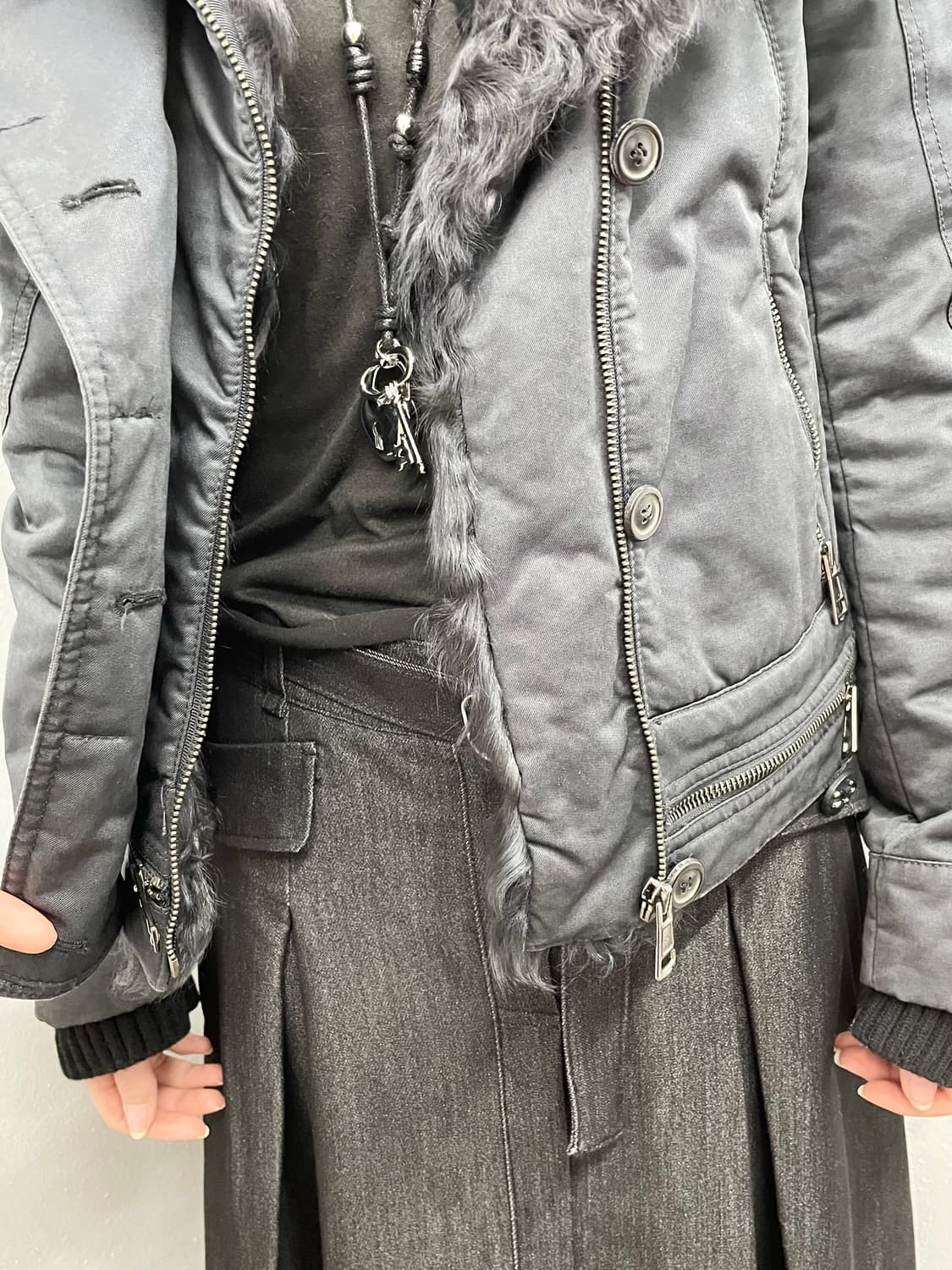 시스템 폭스 버튼 디테일 자켓 상품이미지2