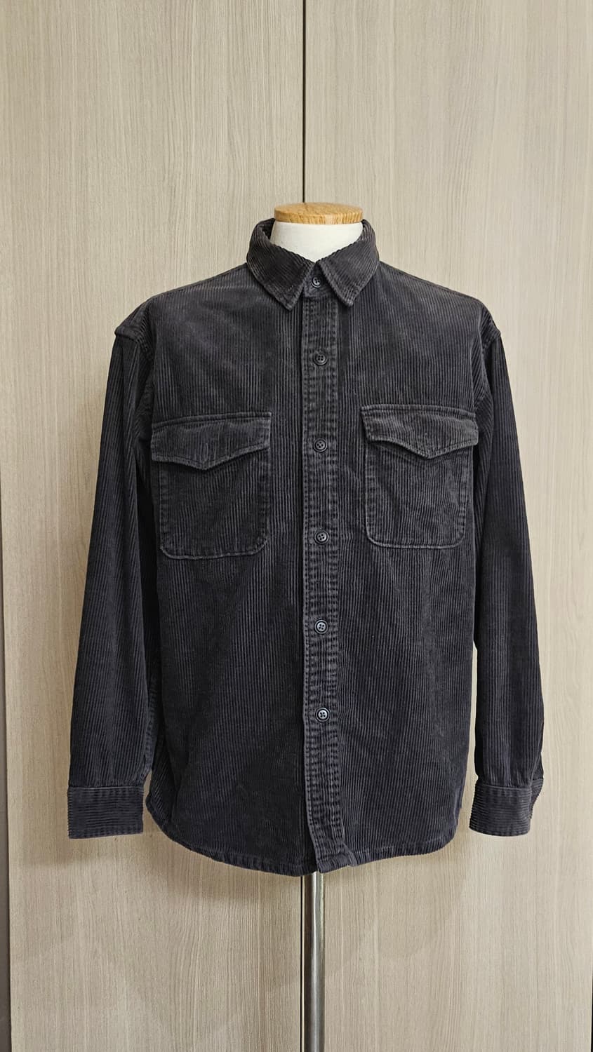 유니클로 차콜 코듀로이 겨울셔츠자켓 M 키작녀핏(소매길이 56cm로 수선 상품이미지2