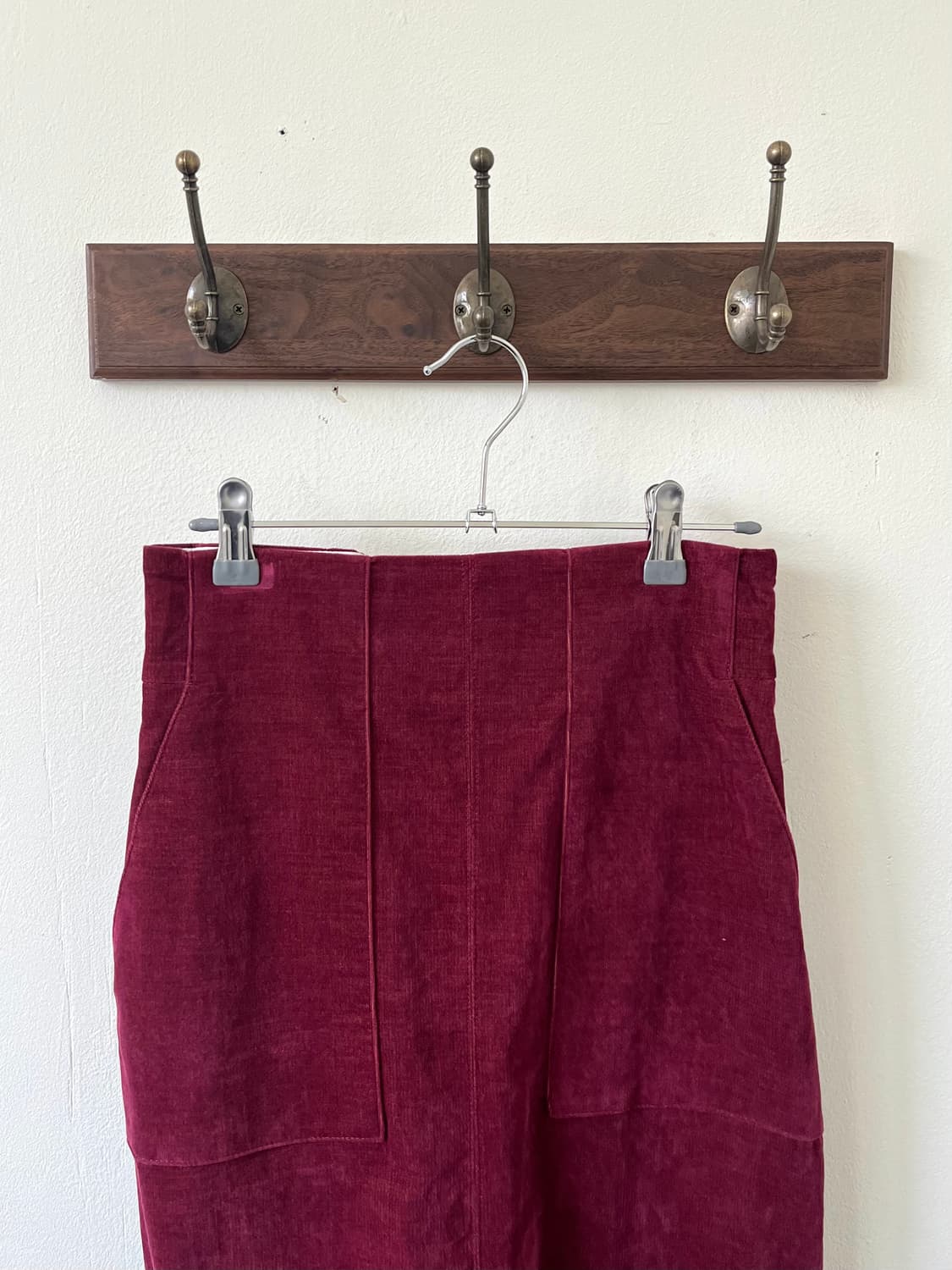 ROPE 버건디 코듀로이 스커트 상품이미지2