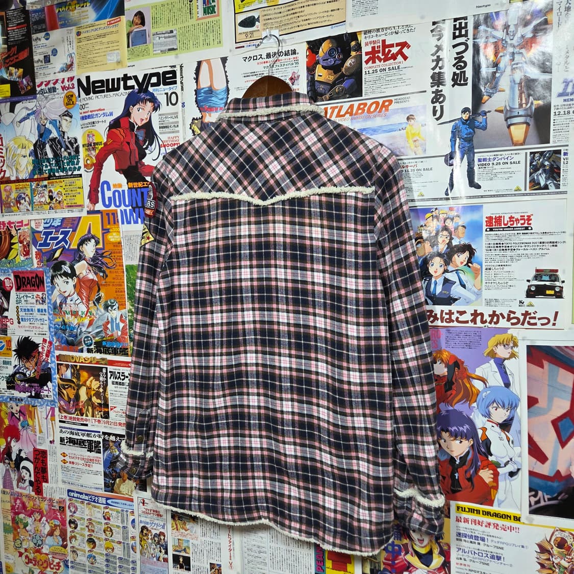 컨버스 JPN 퍼 포인트 핑크 웨스턴 체크 셔츠 상품이미지5