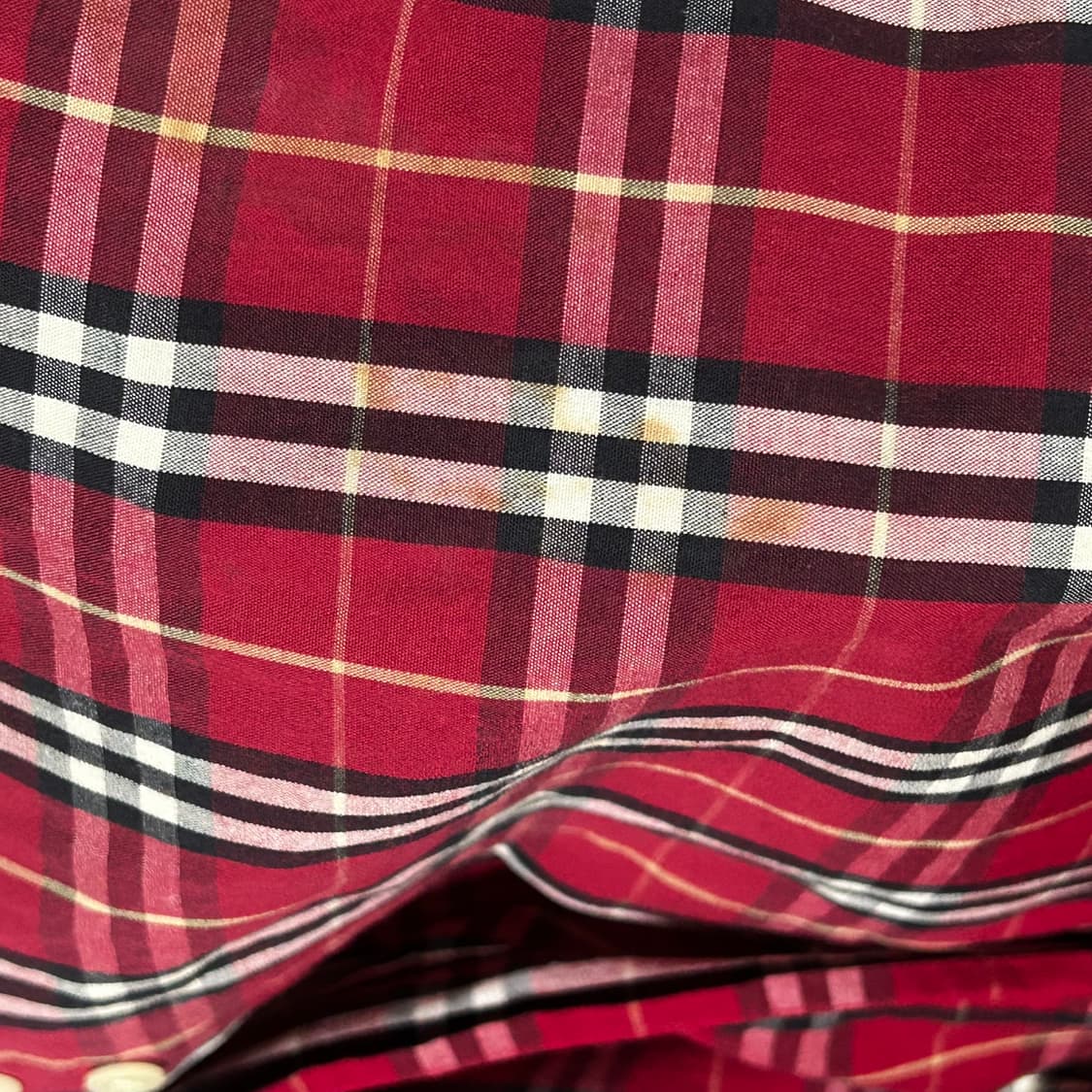 Burberry 딥레드 노바체크 셔츠 상품이미지4