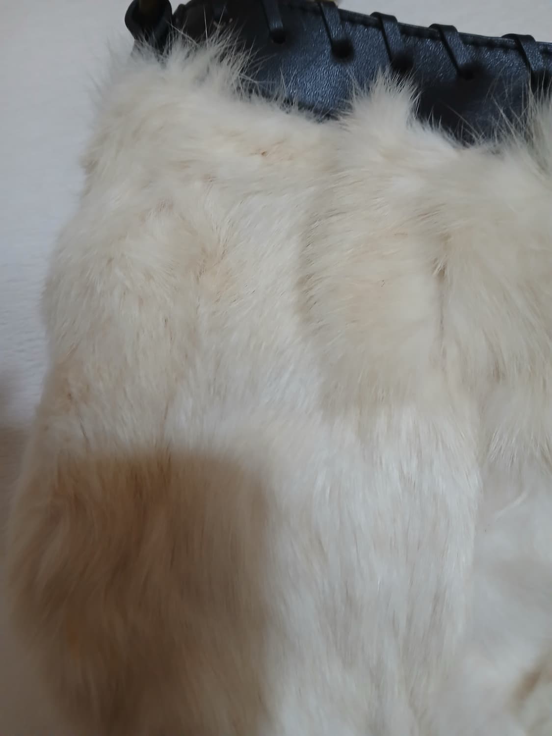 새상품 화이트 퍼 숄더백 토트백 가방 토끼털 가죽 미니 크로스백 핸드백 상품이미지3