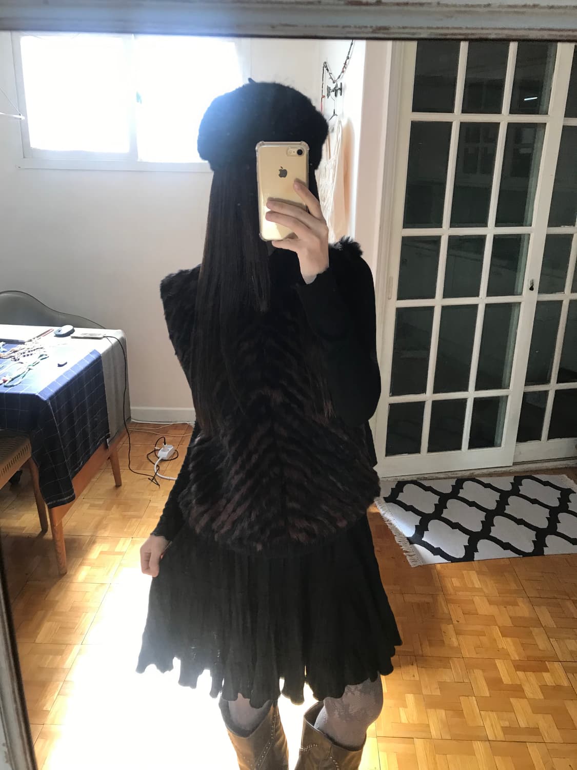 vintage fur knit vest 상품이미지2