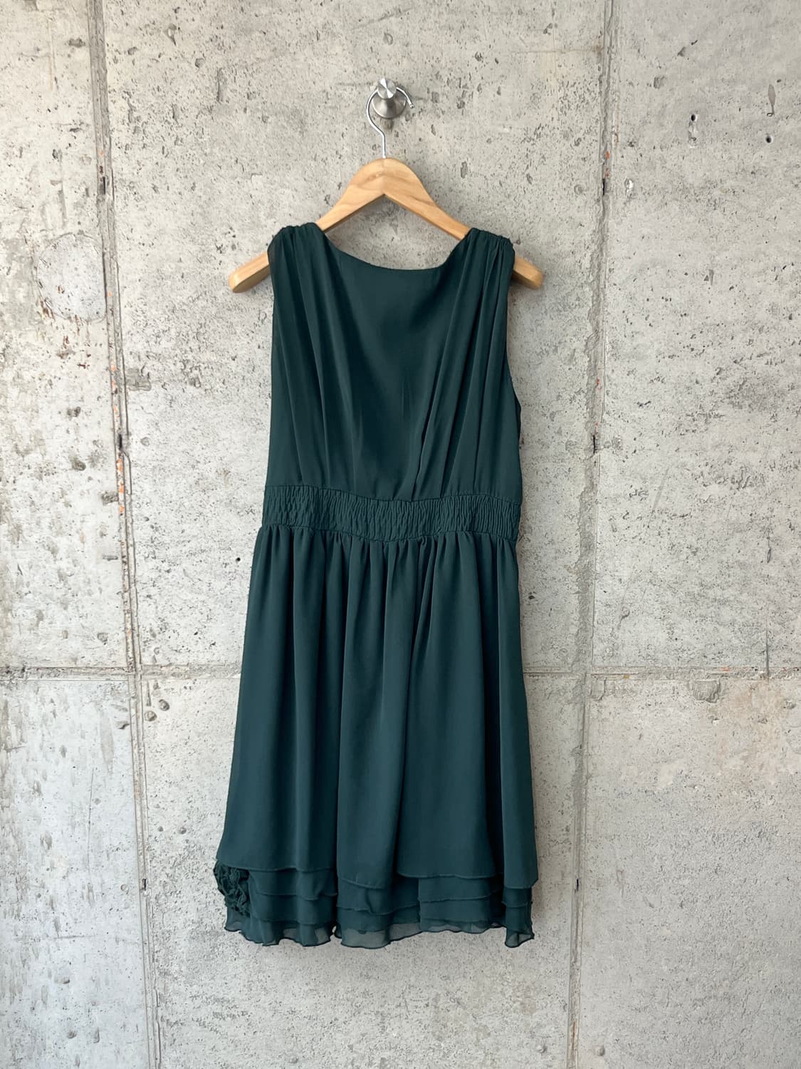 Ichioku 로즈 쉬폰 드레스 그린 상품이미지8