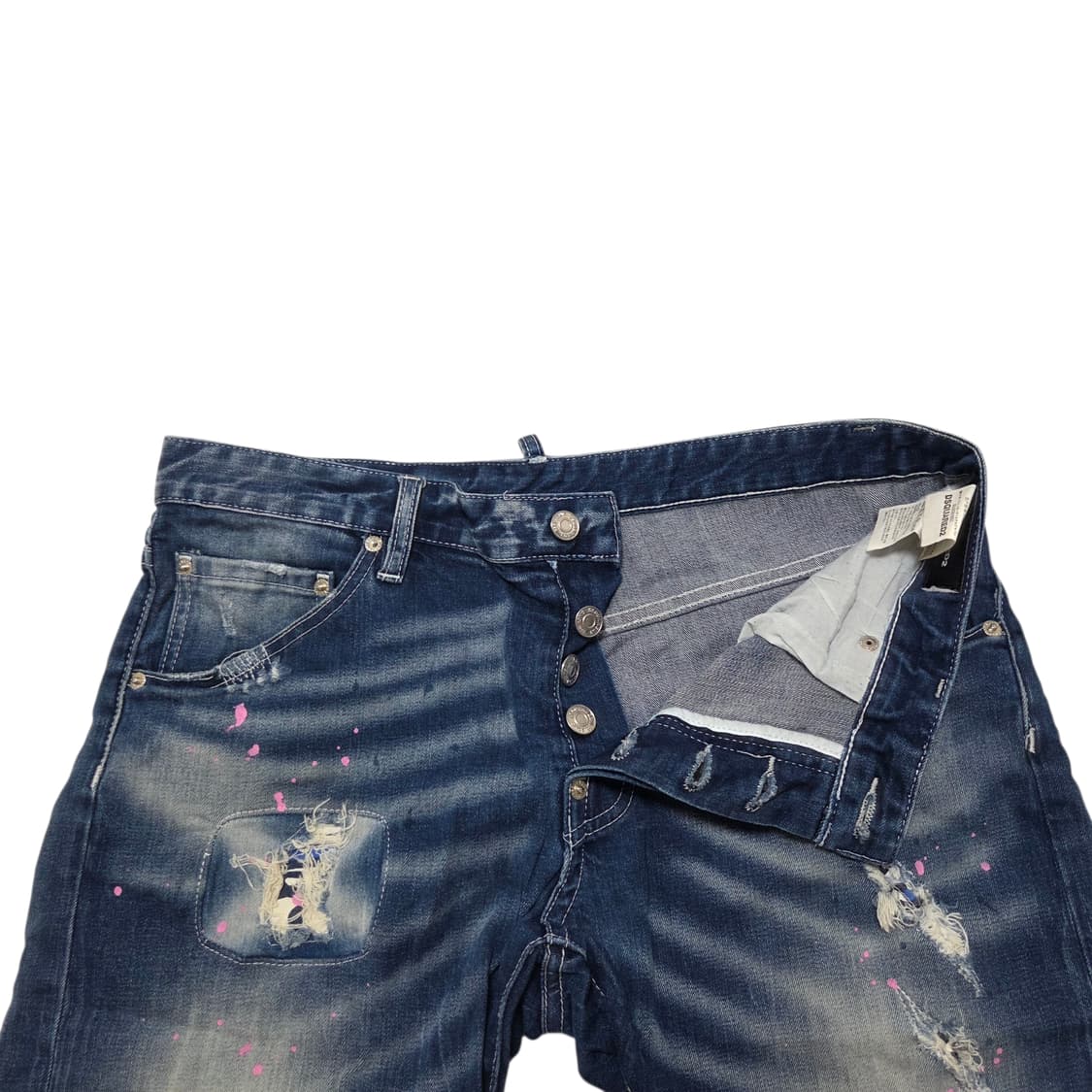 Dsquared2 디스퀘어드 페인팅 데님 청 반바지  상품이미지2