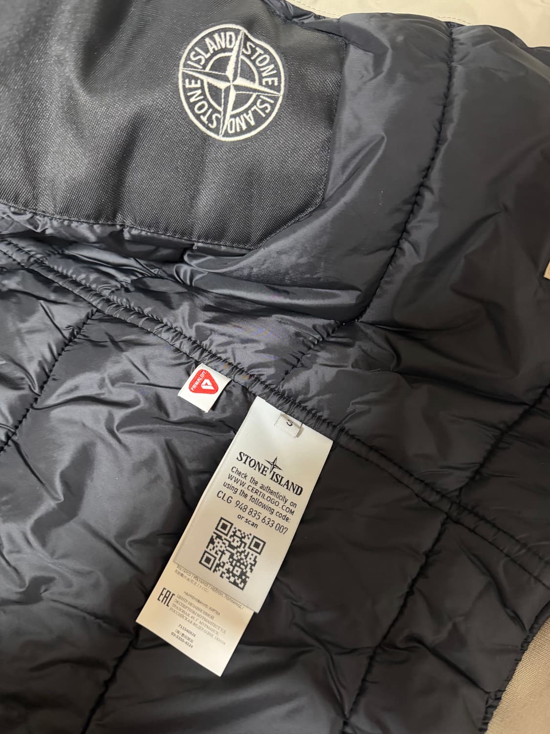스톤아일랜드 마이크로랩스 프리마로프트 패딩 S 상품이미지2