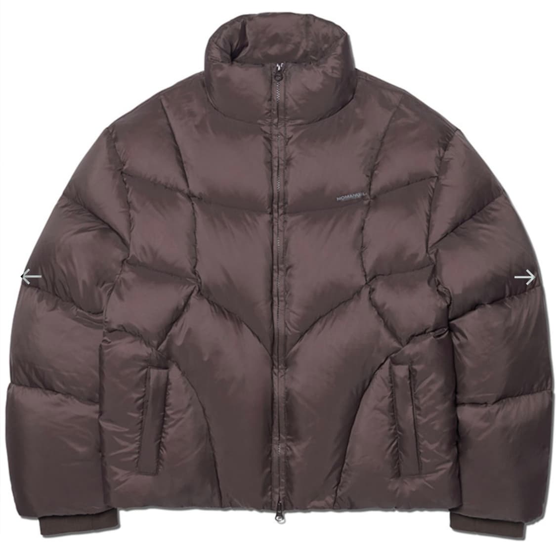 노매뉴얼 아엘라 덕다운 숏패딩 브라운 S 상품이미지1