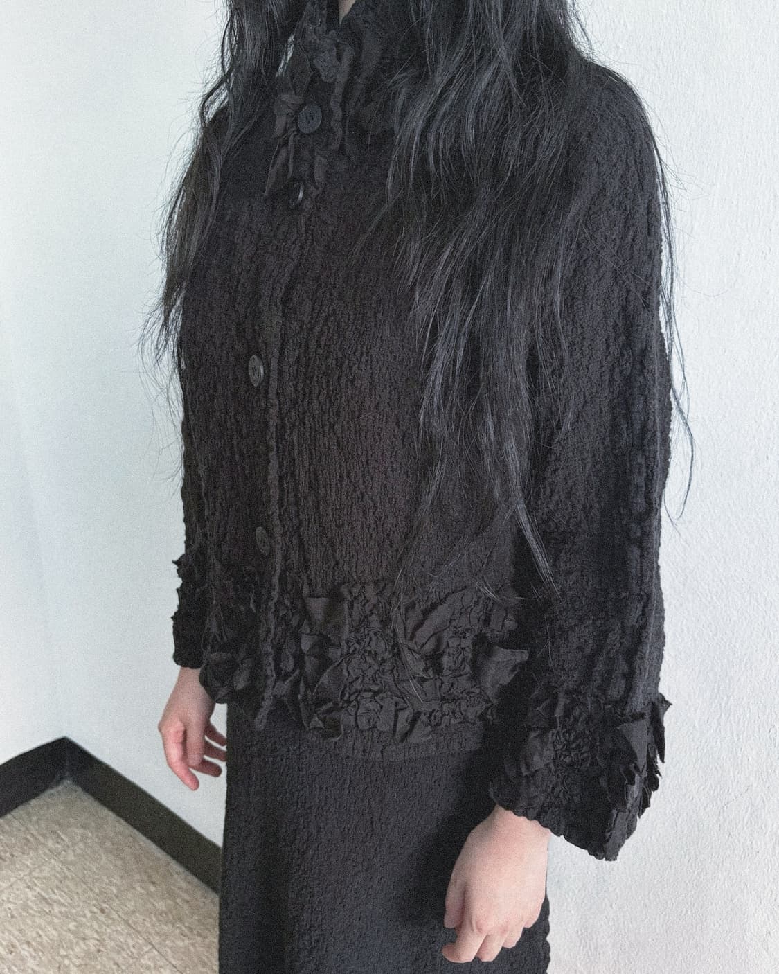 이세이미야케 me 콜리플라워 하이넥 플리츠 자켓 상품이미지2
