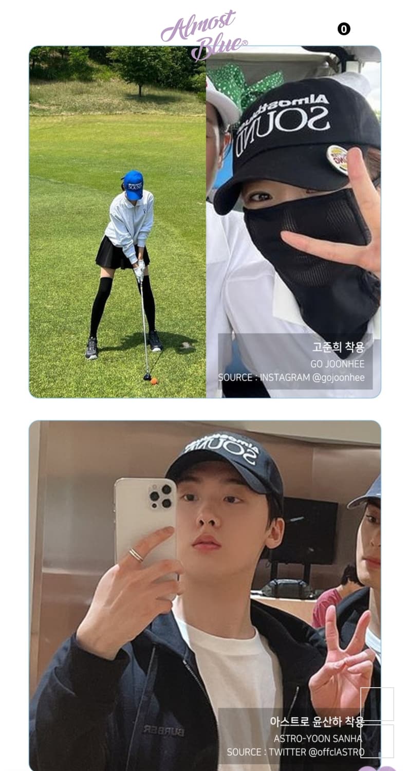 얼모스트블루 sound로고 캡 모자 볼캡 올모스트블루 almostblue 상품이미지2