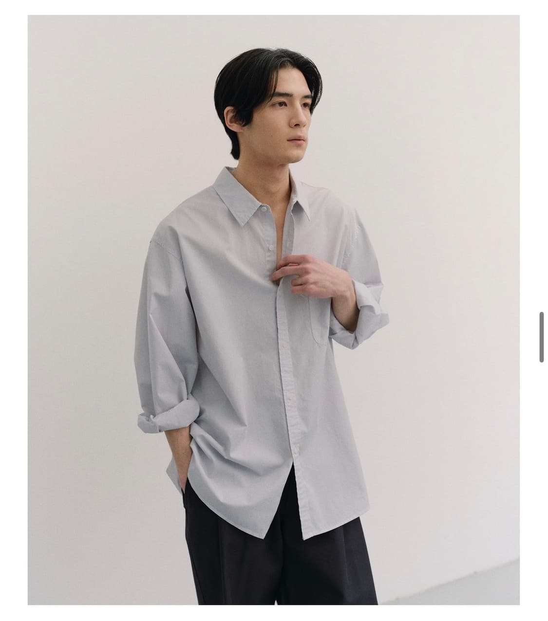 [01] 어나더오피스 볼드 가먼트 셔츠 도브그레이 상품이미지3