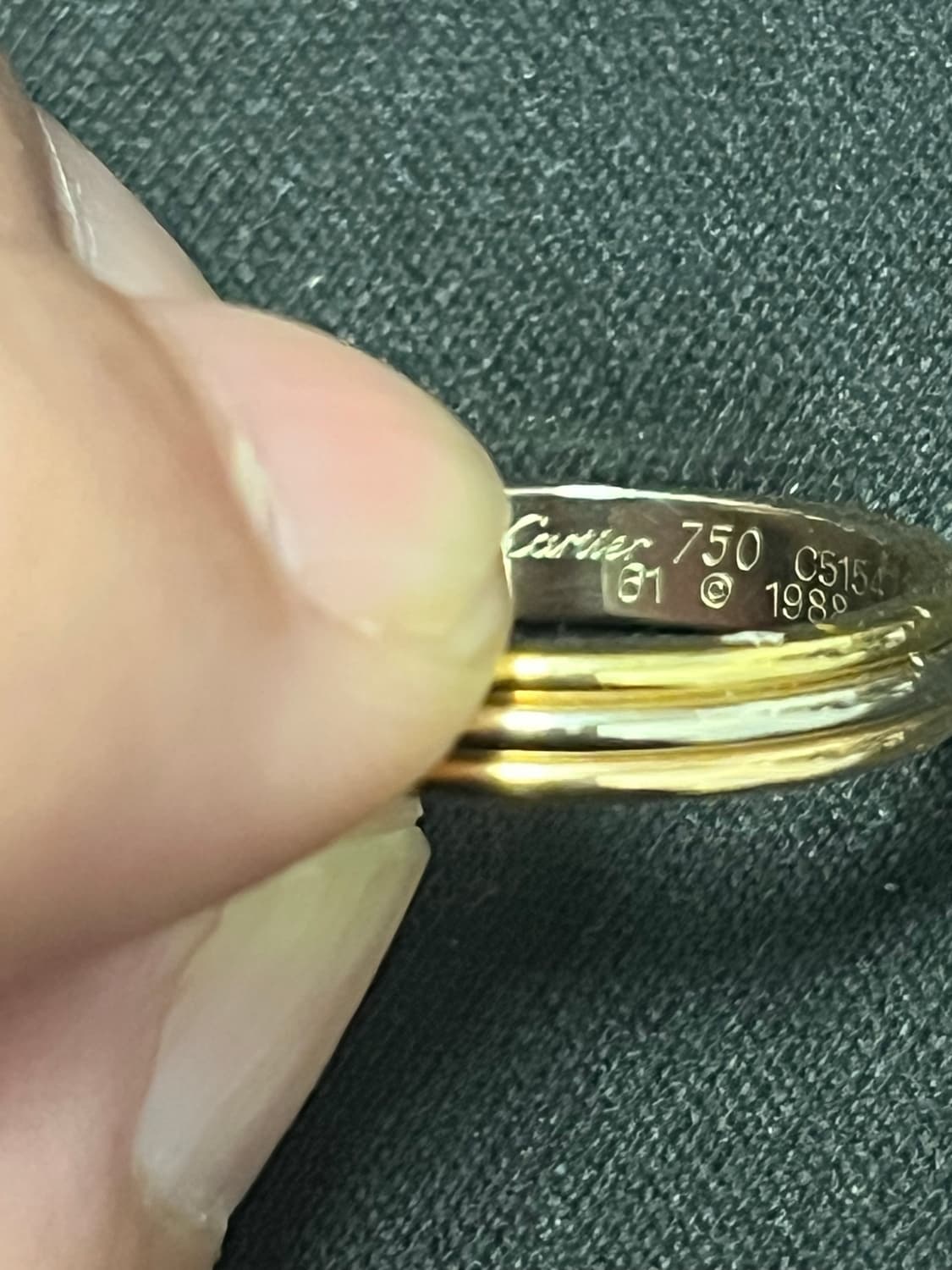 까르띠에 방돔루이 삼색 트리니티 링 61호 상품이미지4
