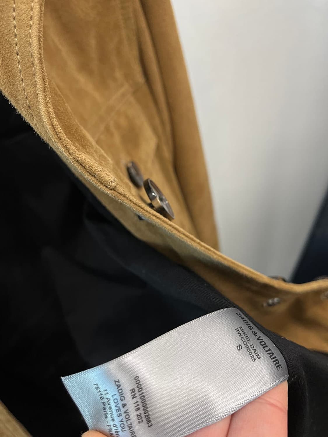 여) 쟈딕앤볼테르 리얼가죽 스웨이드 코트  상품이미지6