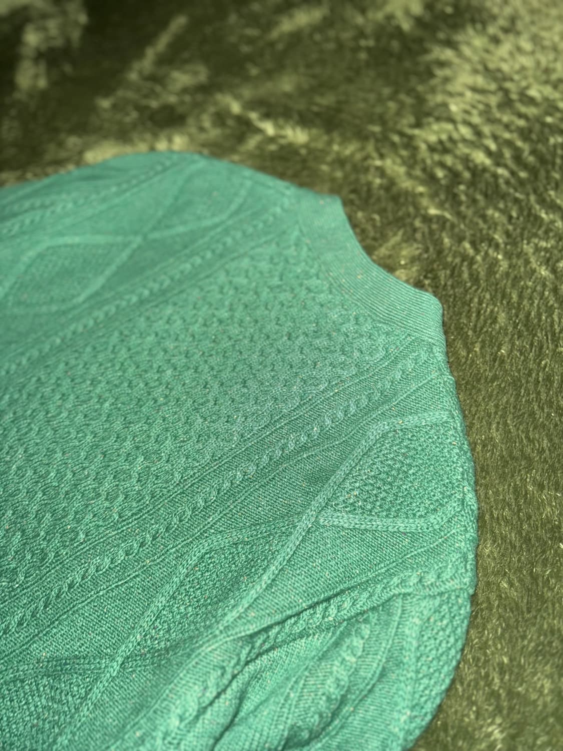 [M] 이스트로그 X 브룩스 브라더스 콜라보 케이블 가디건 그린 상품이미지8