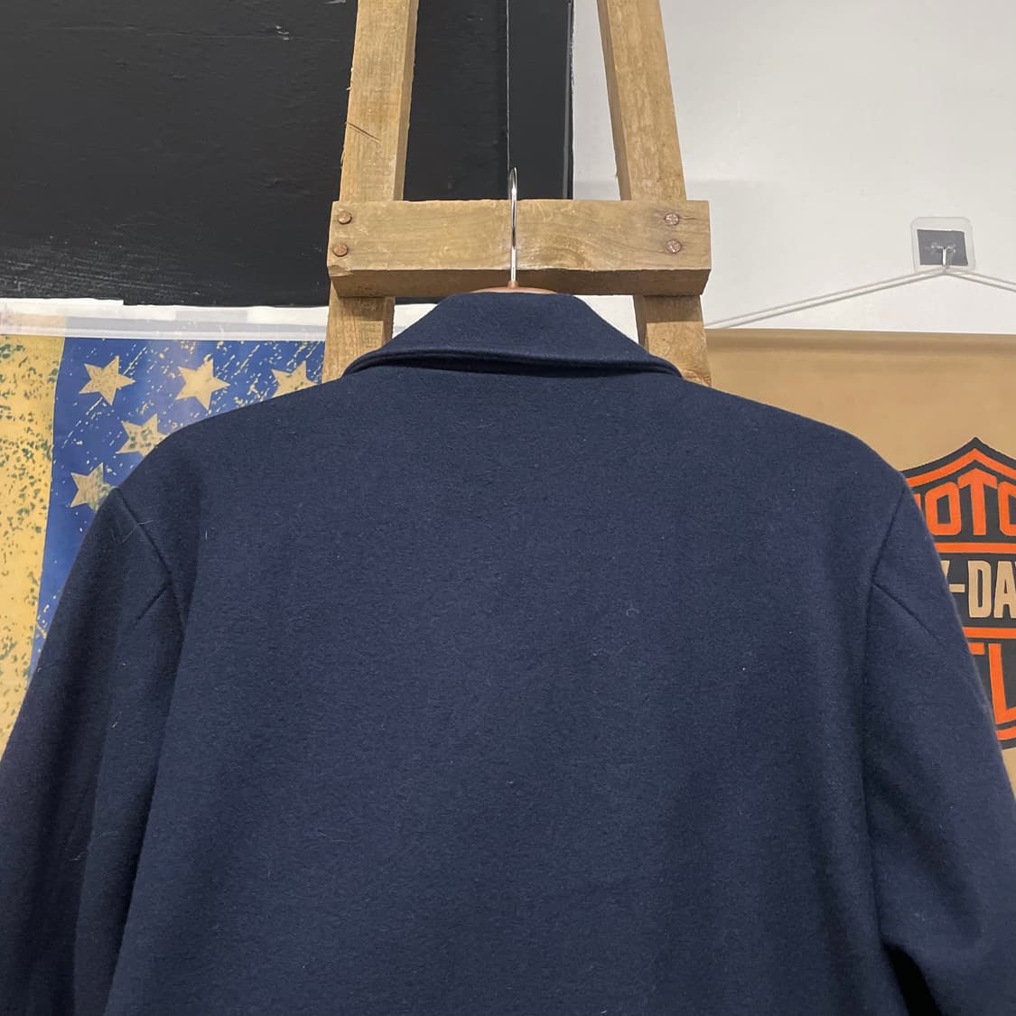 90s 폴로 랄프로렌 미 해군 밀리터리 복각 피 코트 N217 상품이미지4