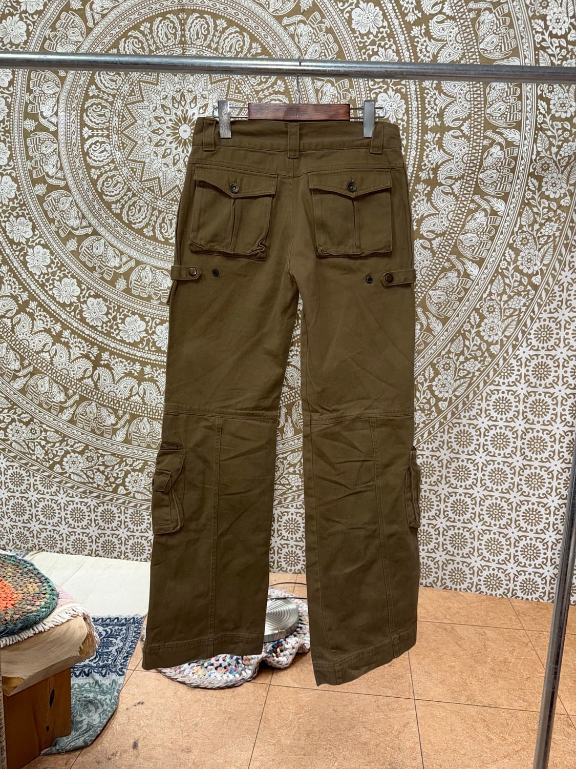 빈티지 여성 포켓 지퍼 디테일 카고팬츠  상품이미지5