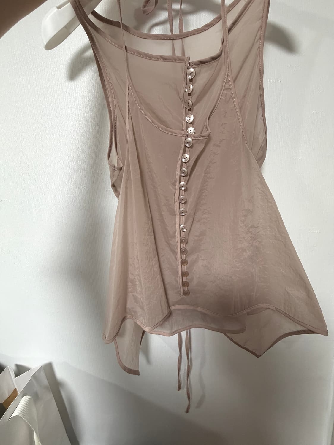 로우클래식 레이어드 블라우스 핑크s 상품이미지3