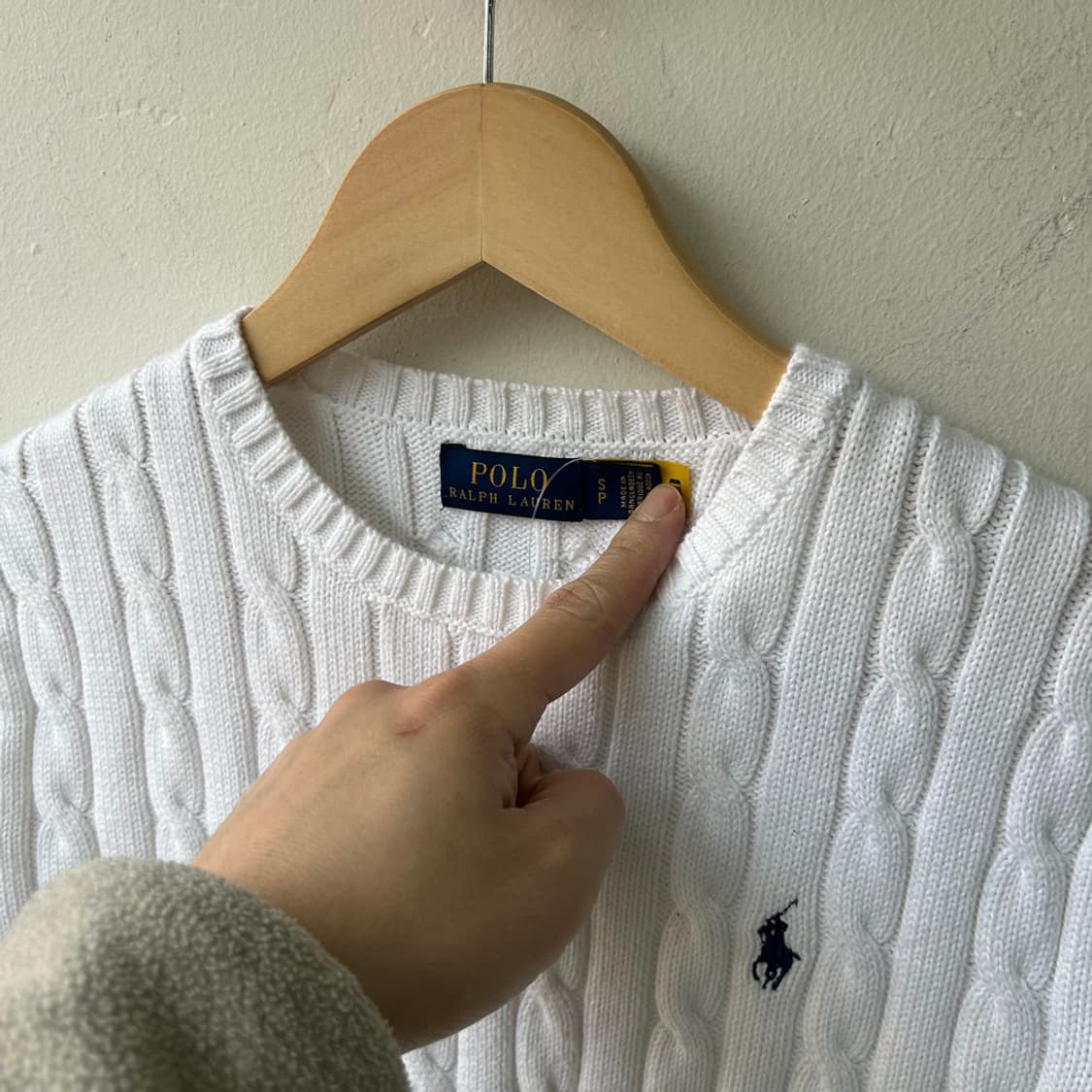 16264 - 폴로 랄프로렌 화이트 케이블 니트 상품이미지3