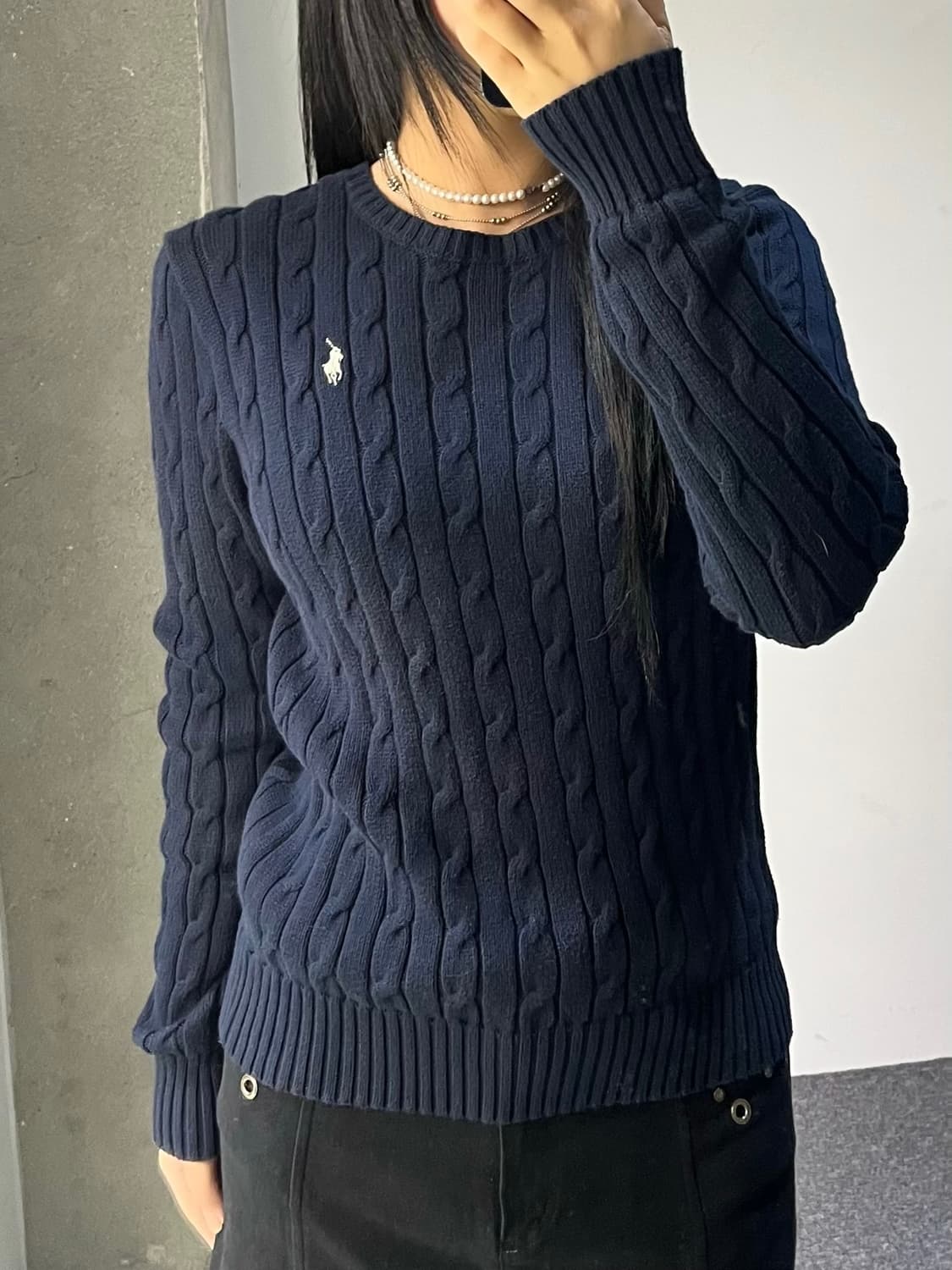 폴로 랄프 로렌 베이직 포니 케이블 니트 상품이미지1