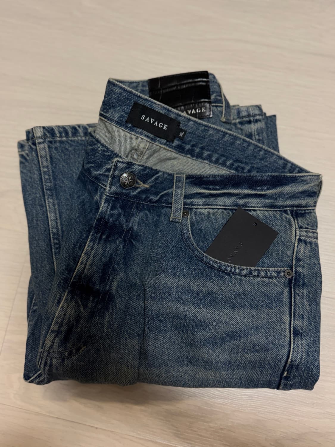 세비지) Bootcut Fit Denim Jeans - Blue 새상품 상품이미지5