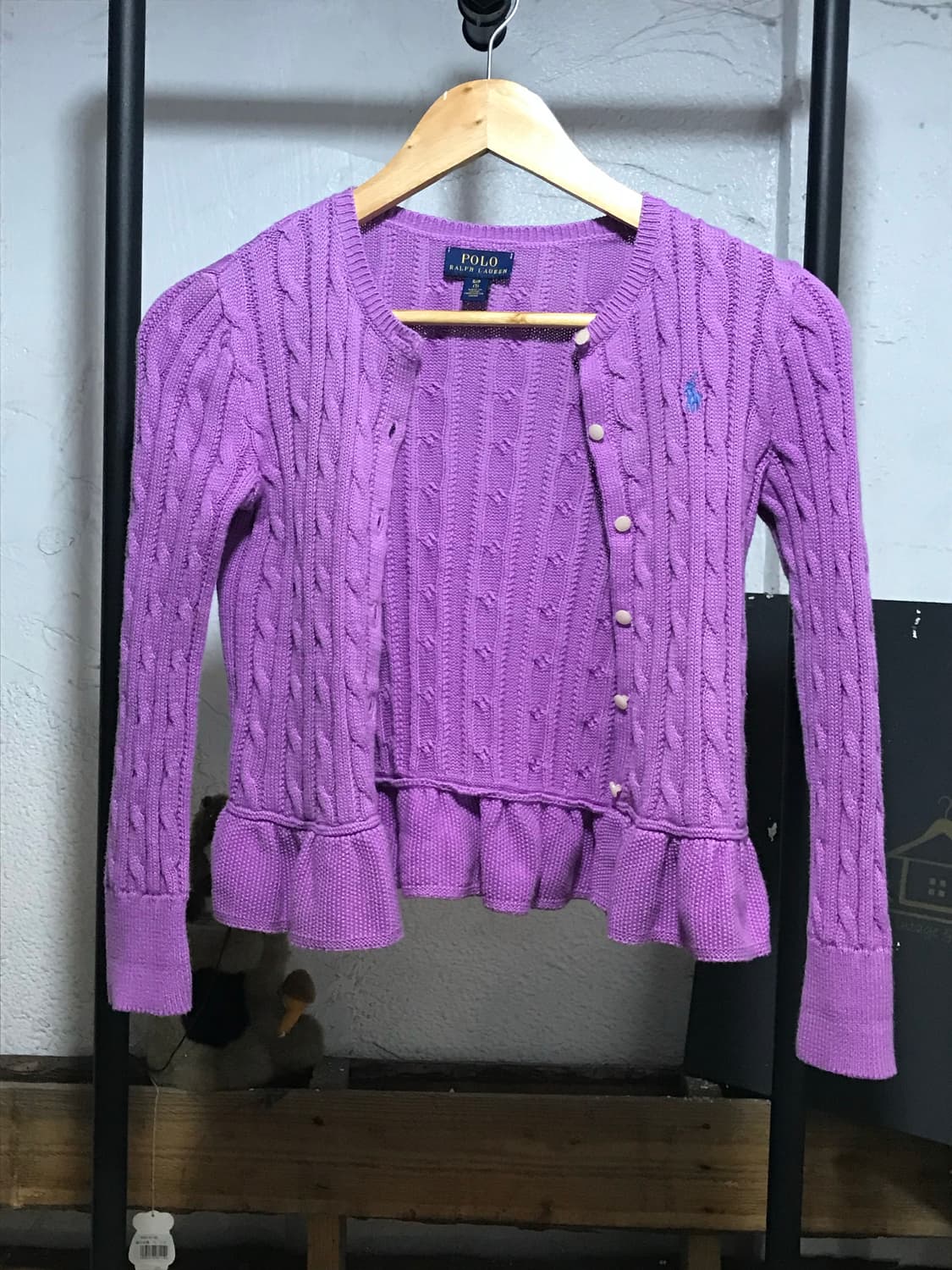 Polo Ralph Lauren frill cable cardigan 상품이미지1