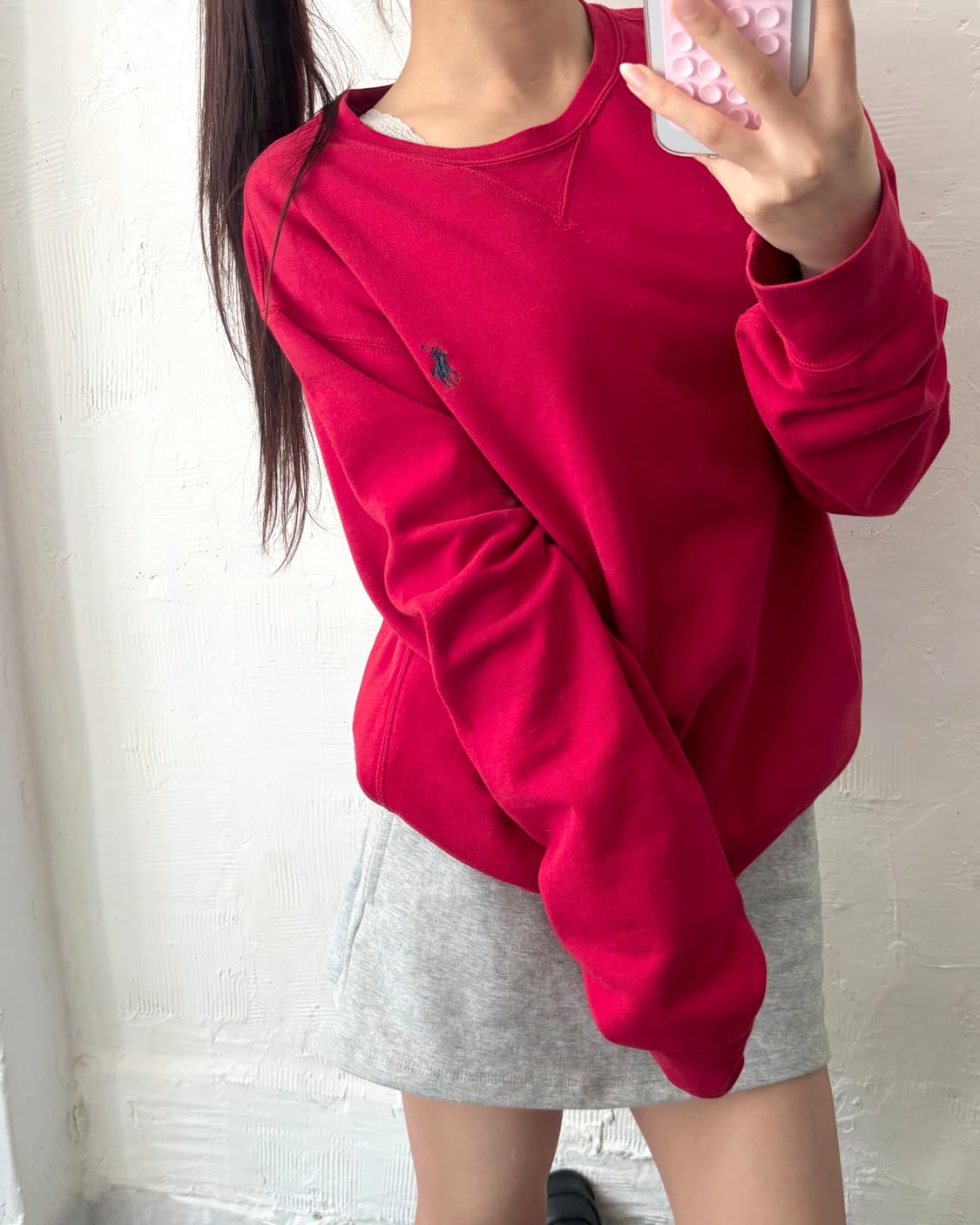 Polo 폴로 랄프로렌 레드컬러 코튼 맨투맨 상품이미지2