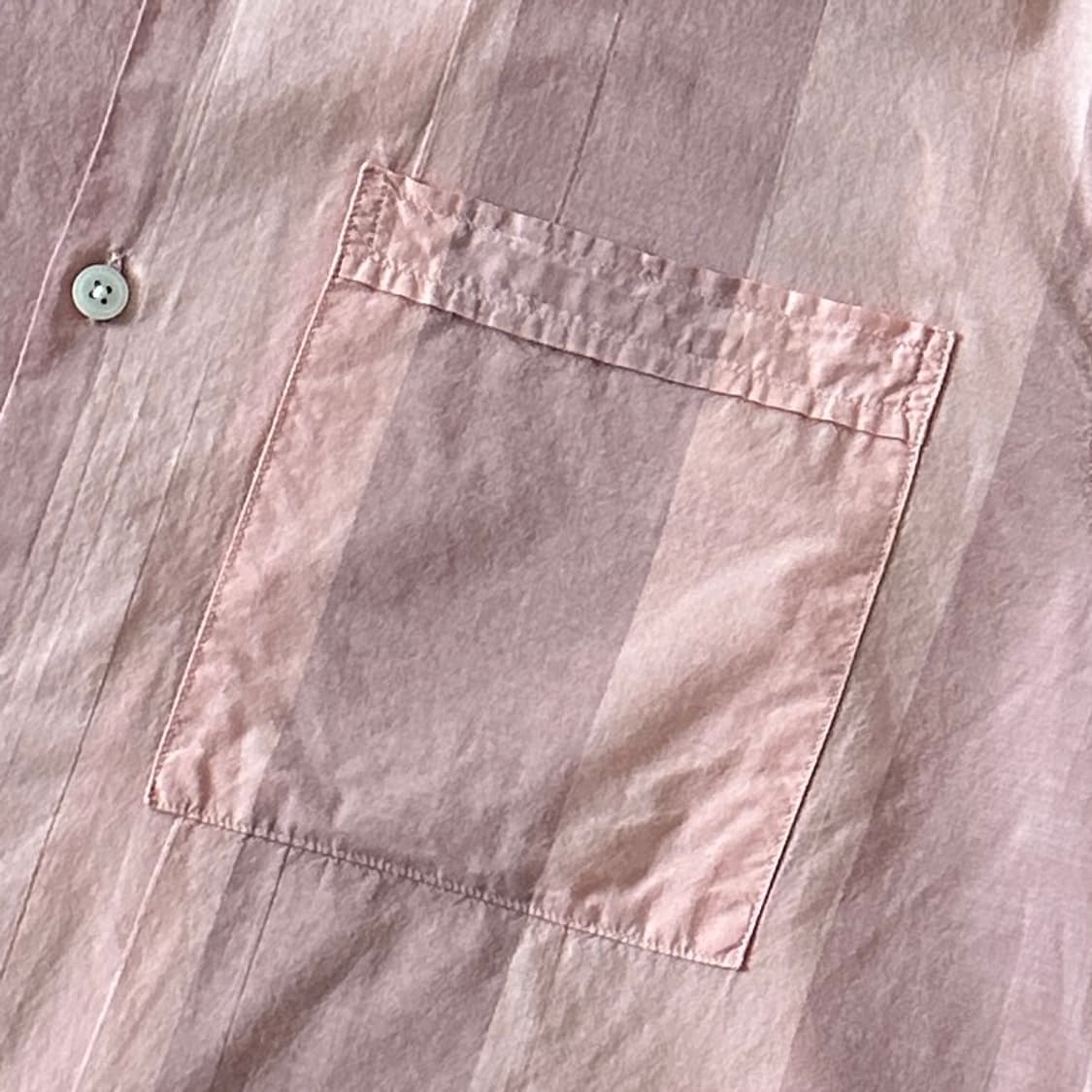 STUSSY 스투시 볼드 스트라이프 오픈 카라 셔츠 핑크 색상 XL사이즈 상품이미지8