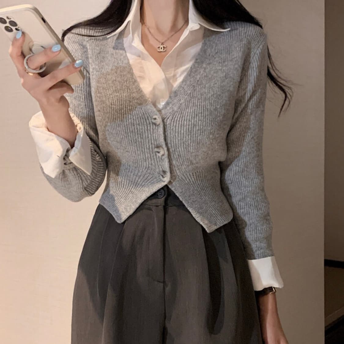 세컨드세컨 크롭가디건 상품이미지1