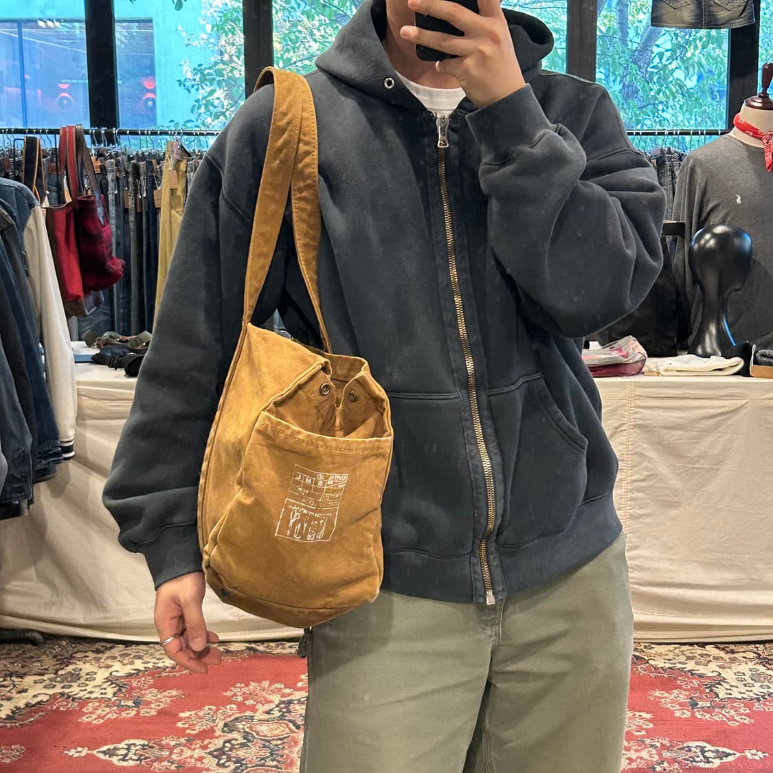 Kapital 캐피탈 더플 헤비 캔버스 토트백 숄더백 상품이미지10