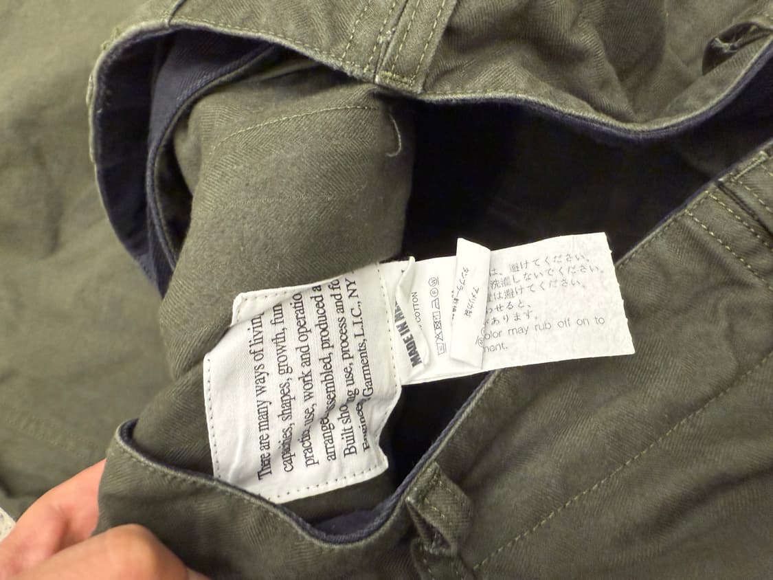 엔지니어드 가먼츠 Fatigue Pant B Olive Cotton m 상품이미지5
