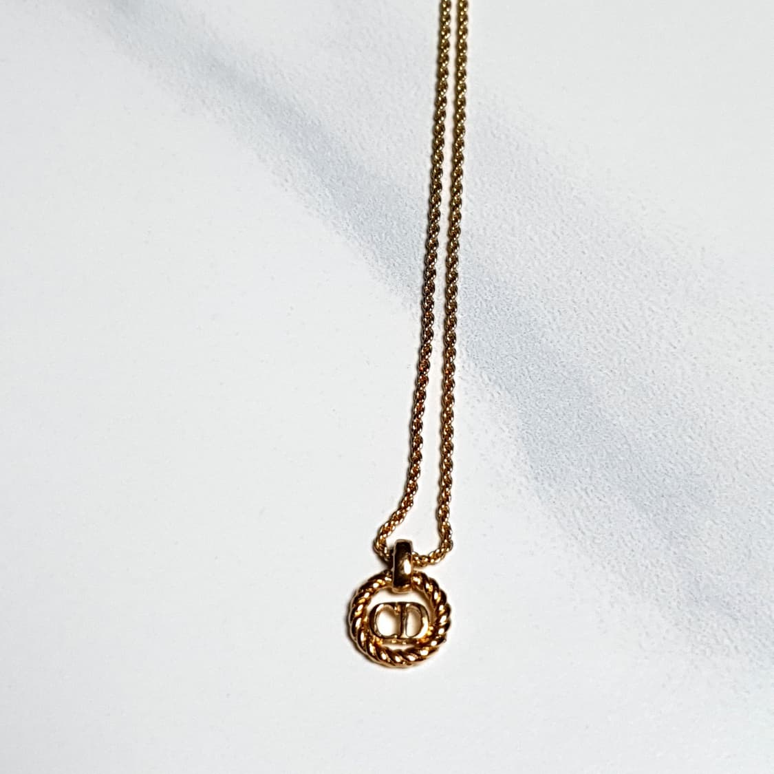 디올 CD 로고 금장 빈티지 목걸이 상품이미지4
