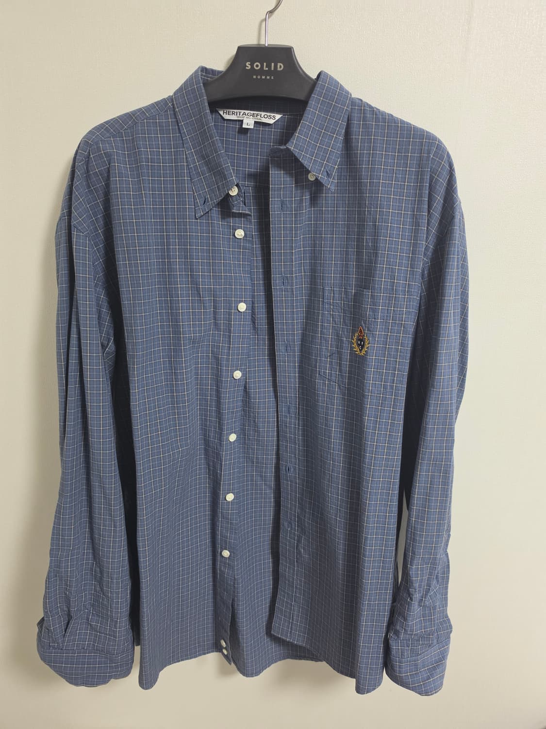 25SS 헤리티지플로스 체크셔츠 블루 L 상품이미지2