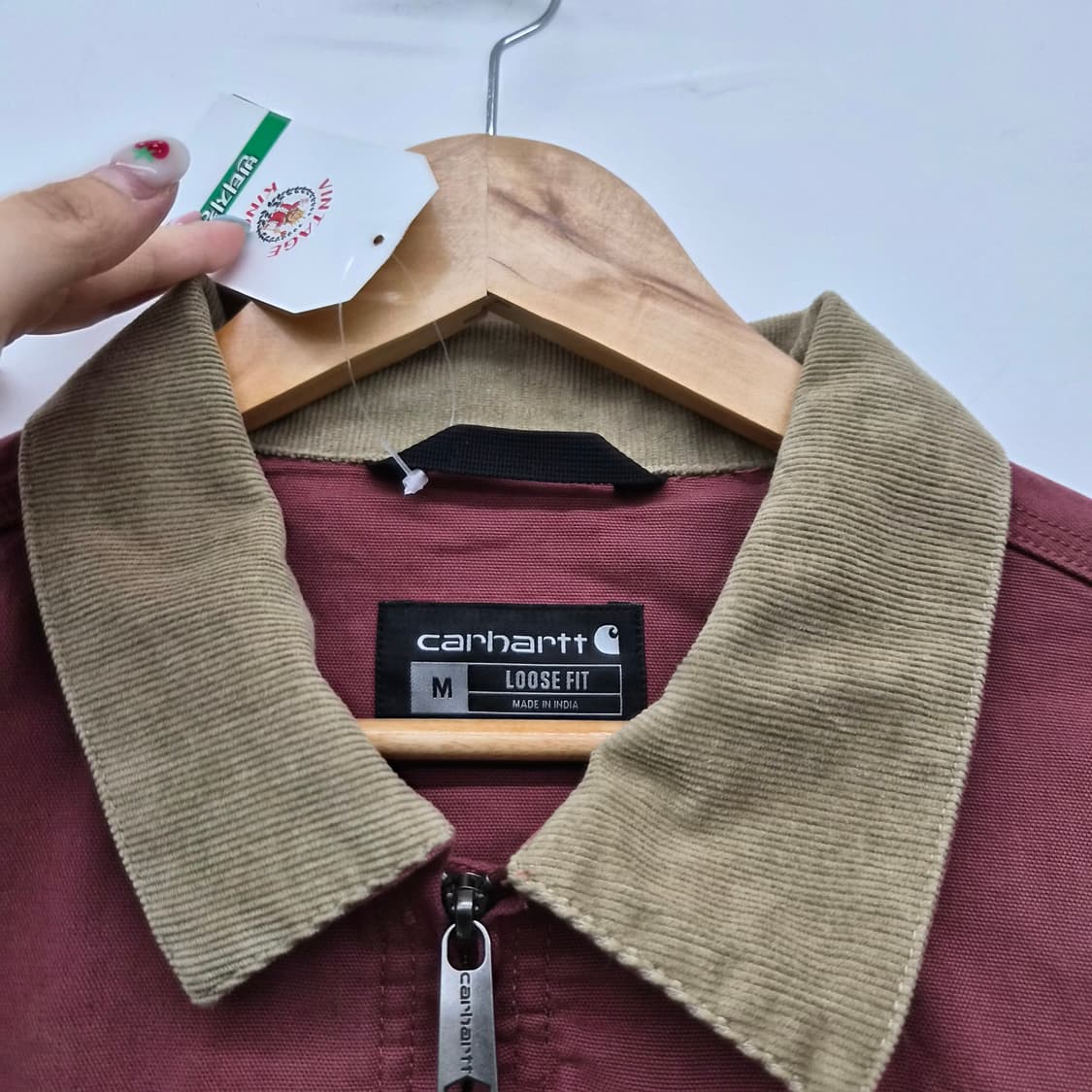 칼하트 버건디색 디트로이트 자켓 남녀공용 M 상품이미지3