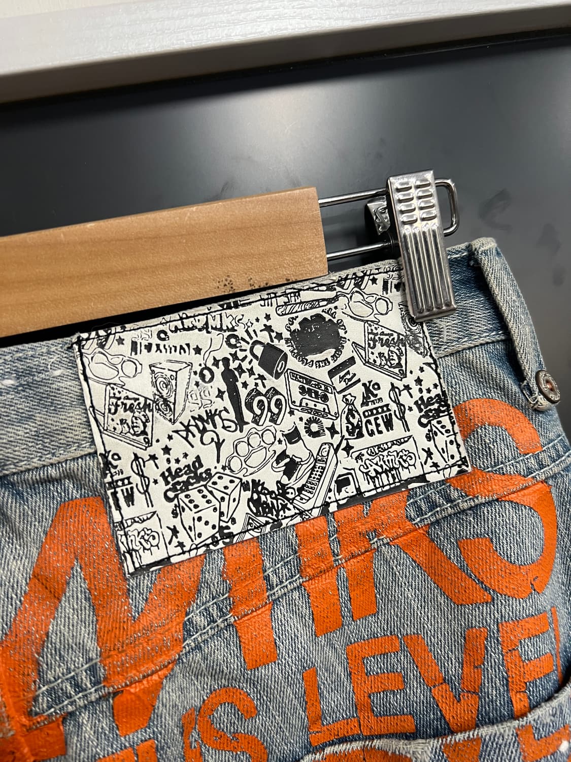 Akademiks 아카데믹 올드스쿨 프린팅 힙합 데님 팬츠 상품이미지3