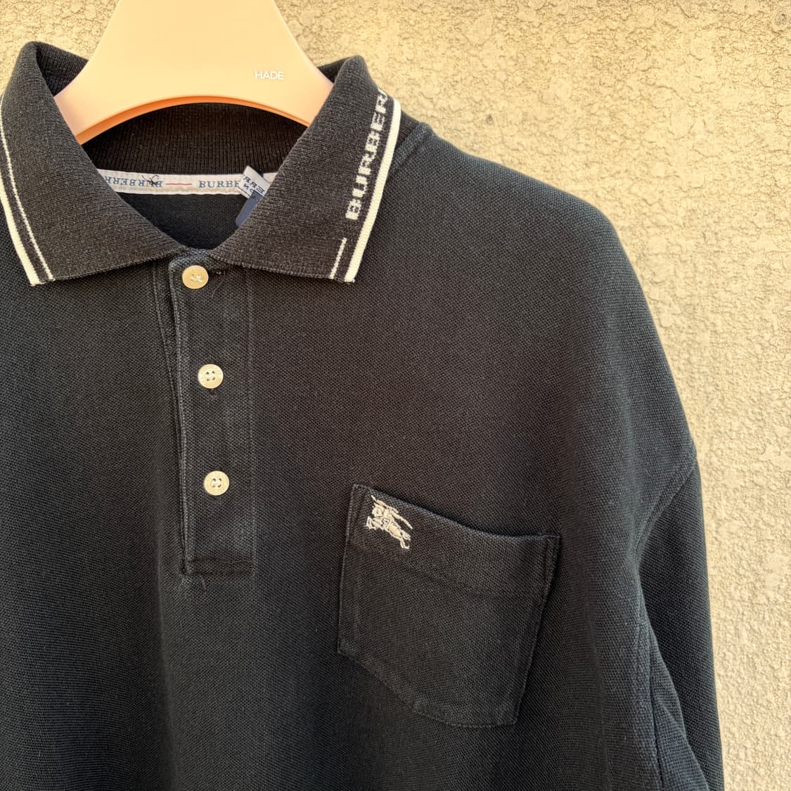 버버리 블루라벨 원포켓 기마병자수 PK카라 롱슬리브(L) 상품이미지3