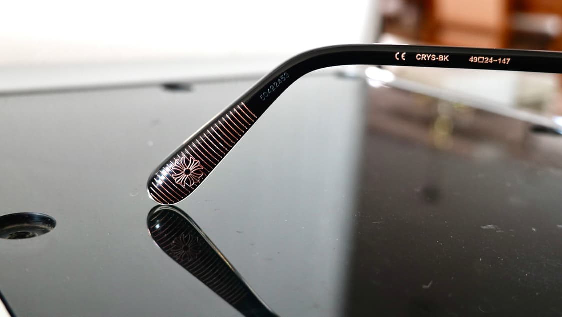 크롬하츠 딩가롱링롱2 크리스탈 블랙/골드 안경 상품이미지8