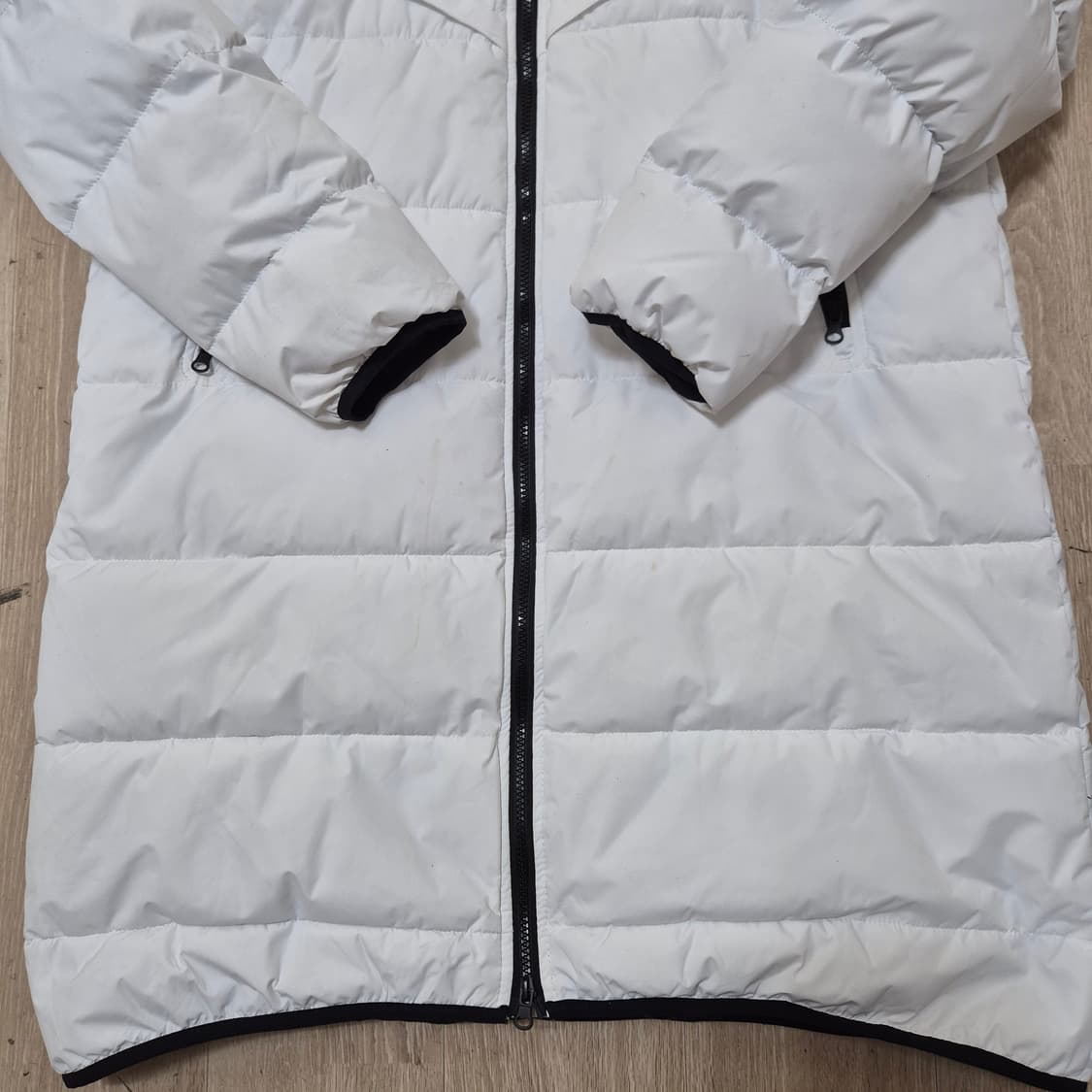 웰스프링 다운라이크 후드 롱패딩 점퍼 L(100) 상품이미지3