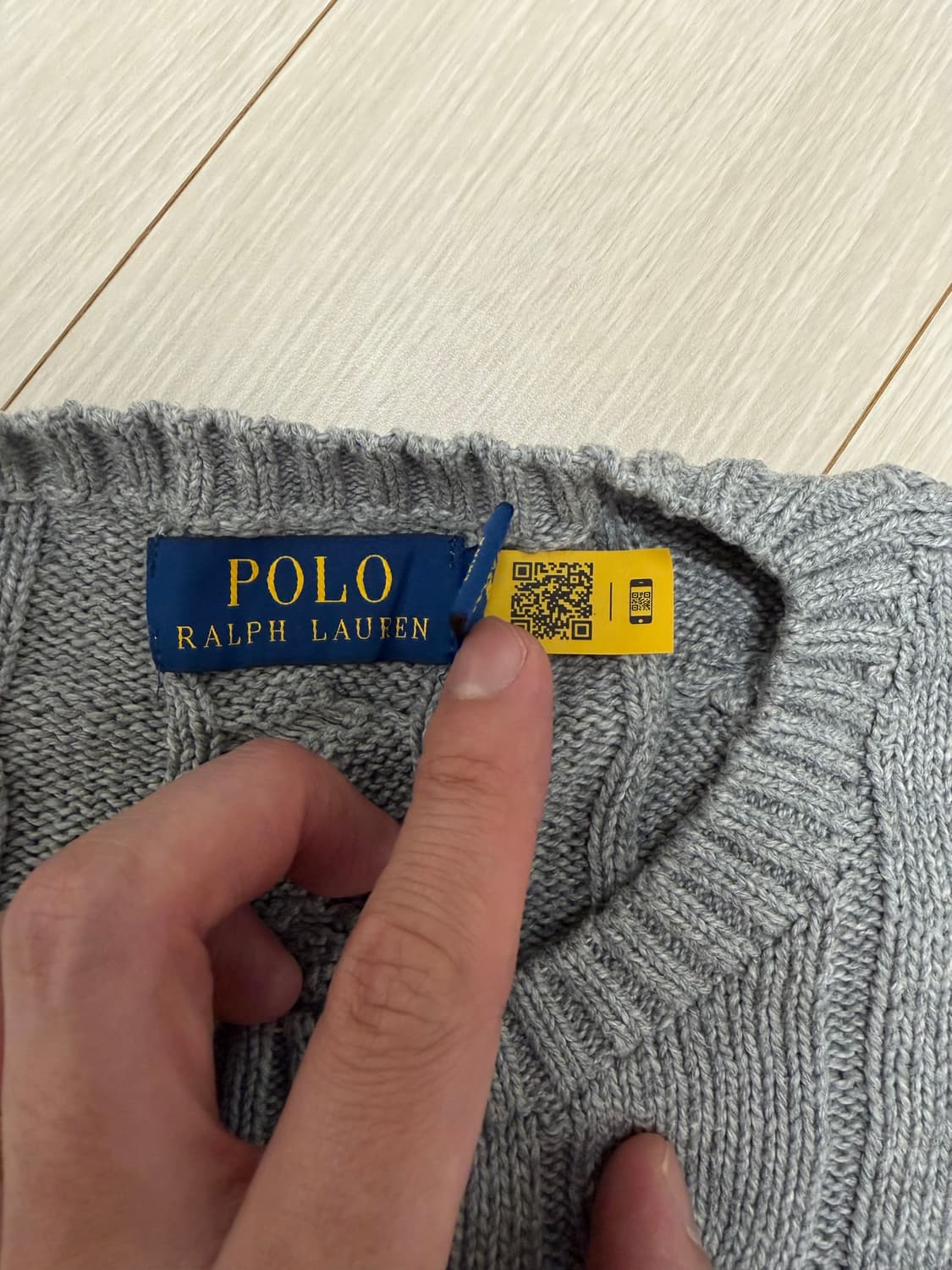 폴로 랄프로렌 케이블 니트 회색, 블랙 일괄 L 상품이미지5