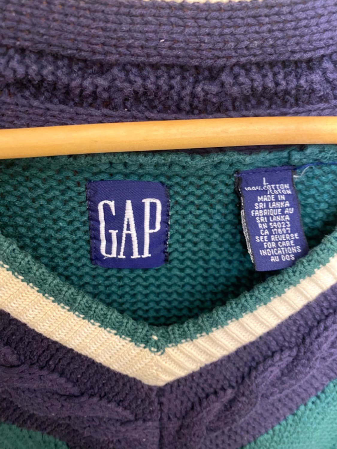 90's GAP cricket knit 90년대 올드갭 면 크리켓 니트 상품이미지7