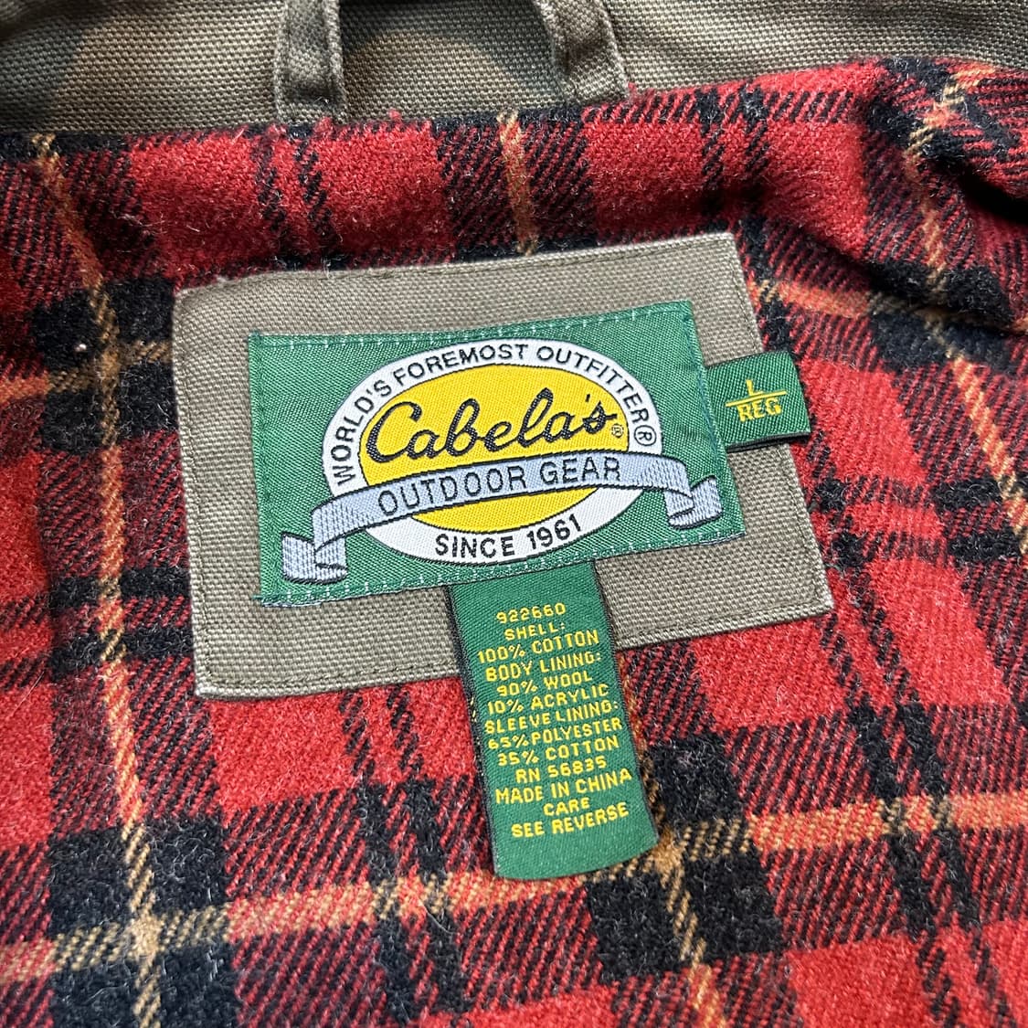 L) CABELAS USA 워크웨어 덕 캔버스 아웃도어 자켓 상품이미지8