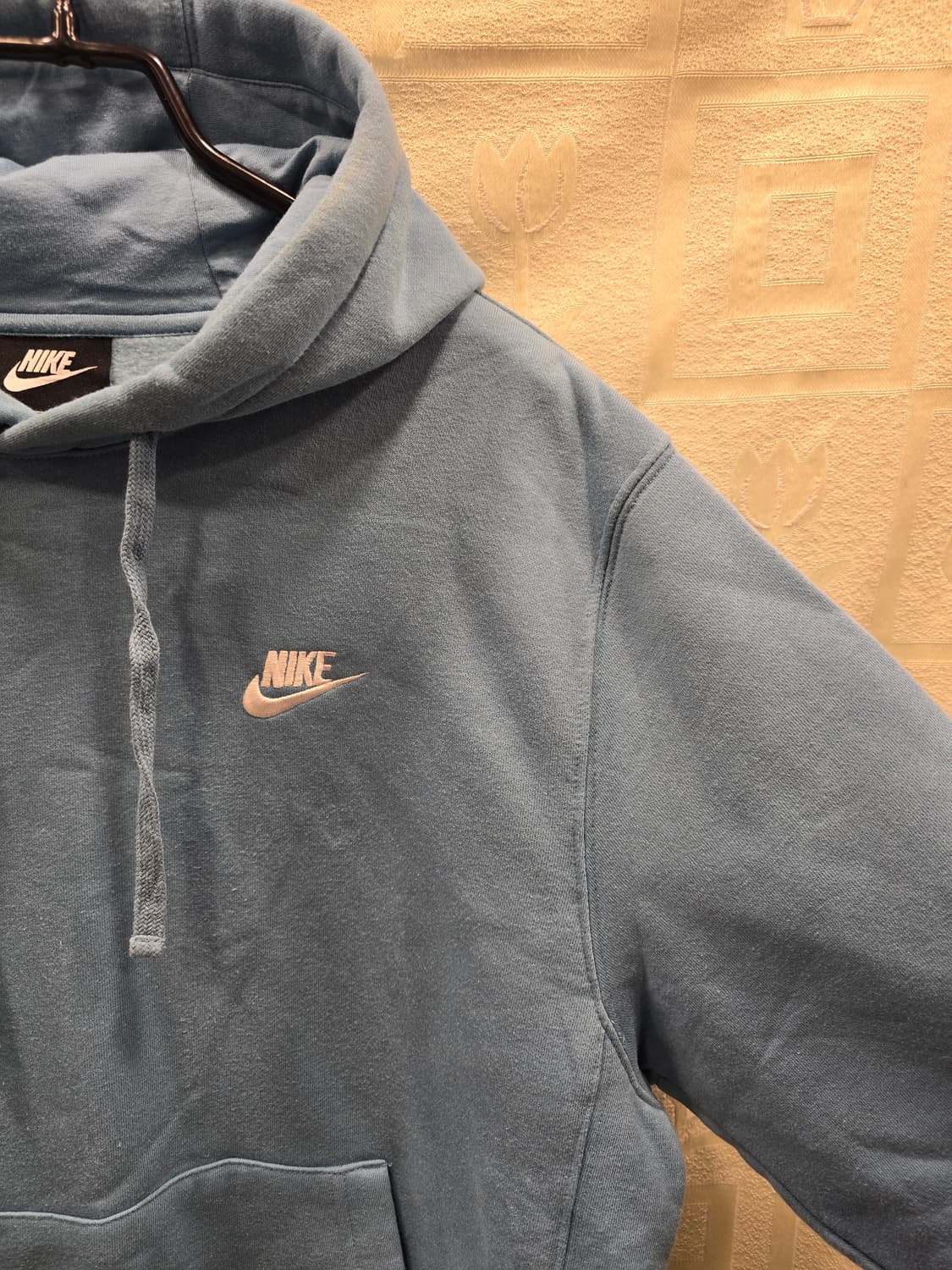 나이키 기모 하늘색 후드티 M(95) 상품이미지3