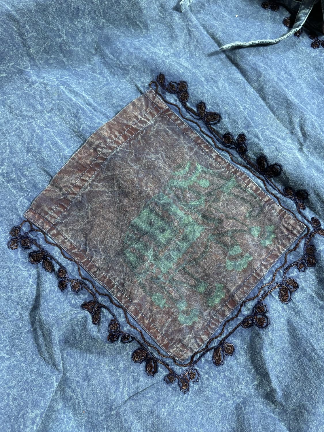 빈티지 히피 에스닉 워싱 원피스 에어프런 상품이미지3