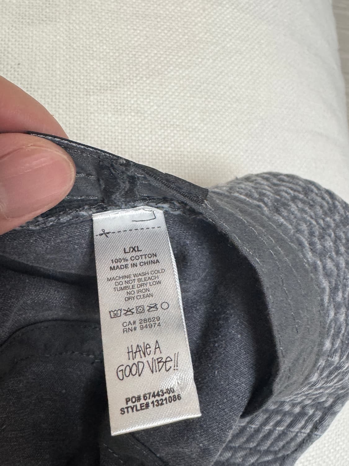 Stussy Washed Stock Bucket Hat Charcoal 상품이미지3