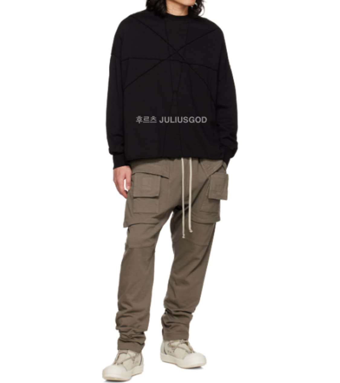 [32/새제품] RICK OWENS 릭오웬스 태권도 크리치 카고 바지 상품이미지1