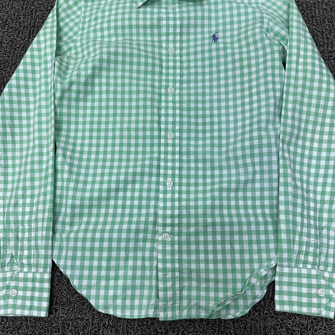 POLO 폴로 랄프로렌 여성 체크 패턴 셔츠 그린 상품이미지3