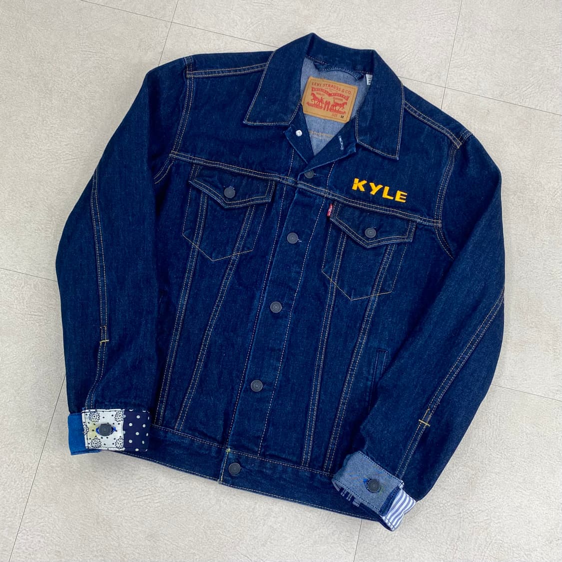 리바이스 레드 탭 패치워크 리메이크 데님 트러커 자켓 (98) 상품이미지1