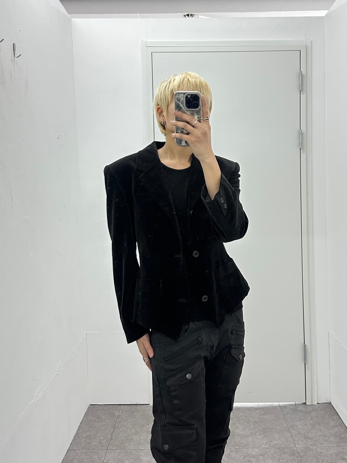 Y’s bis Cropped Velvet Jacket 상품이미지10